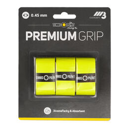Overgrip Tennis-Point Premium Grip gelb 3er